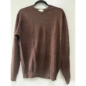 Unisex Trendy Merona Chocolate brown Merino Wool Sweater United Kingdom Sz- L